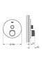 Grohtherm Smartcontrol Tek Valfli Akış Kontrollü, Ankastre Termostatik Duş Bataryası - 29118al