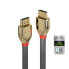 Фото #4 товара Кабель HDMI высокоскоростной Lindy Gold Line 2 м HDMI Type A 48 Гбит/с серый