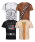 ფოტო #1 პროდუქტის Chewbacca Storm trooper Darth Vader 4 Pack T-Shirts Toddler |Child Boys