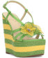 Фото #1 товара Visela Flower Detail Platform Espadrille Wedge Sandals