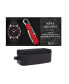 ფოტო #2 პროდუქტის Men's Quartz Black Silicone Strap Watch 50mm Gift Set