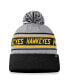 ფოტო #2 პროდუქტის Men's Heather Gray Iowa Hawkeyes Frigid Cuffed Knit Hat with Pom