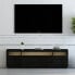 TV Lowboard Schwarz mit LED-Leuchten