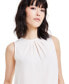 ფოტო #3 პროდუქტის Women's Pleat-Front Sleeveless Top