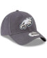 Фото #2 товара Men's Graphite Philadelphia Eagles Icon Core Classic 2.0 9TWENTY Adjustable Hat