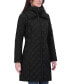 ფოტო #1 პროდუქტის Women's Bibbed Hooded Quilted Coat