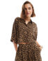 Фото #1 товара ASOS DESIGN cropped shirt in animal print