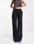 Фото #4 товара Urban Classics high waist wide leg trousers in black