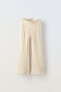 Pointelle knit trousers
