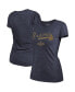 Фото #2 товара Women's Threads Navy Atlanta Braves 2022 Gold Program Wordmark T-shirt
