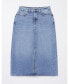 ფოტო #2 პროდუქტის Women's Plus Size Carla Denim Midi Skirt