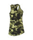 Фото #3 товара Women's Green Los Angeles Dodgers 2022 Mlb Armed Forces Day Camo Racerback Tank Top
