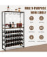 Фото #2 товара Freestanding Wine Bakers Rack with 4-Tier Wine Storage and 4 Rows of Stemware Racks