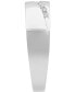 ფოტო #3 პროდუქტის Men's Diamond Diagonal Wedding Band (1/10 ct. t.w.) in 14k White Gold