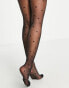 Фото #2 товара ASOS DESIGN 20 denier all over heart tights in black