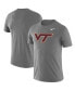 Фото #1 товара Men's Heathered Charcoal Virginia Tech Hokies Big and Tall Legend Primary Logo Performance T-shirt