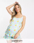 Фото #1 товара Loungeable Maternity frill cami and short pyjama set in retro floral print