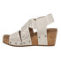 Фото #5 товара Corkys Guilty Pleasure Snake Studded Perforated Wedge Strappy Womens Off White