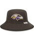 Фото #1 товара Men's Heather Black Baltimore Ravens Bucket Hat