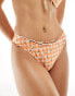 Brave Soul bikini bottoms in citron orange print