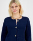 Фото #4 товара Petite Button-Cuff Cardigan, Created for Macy's