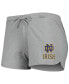 Women's Navy, Gray Notre Dame Fighting Irish Raglan Long Sleeve T-shirt and Shorts Sleep Set