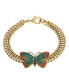 Gold-Tone Butterfly Statement Bracelet