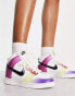 Фото #1 товара Nike Dunk High top trainers in white and multi