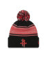 Фото #2 товара Men's Black Houston Rockets Chilled Cuffed Knit Hat with Pom