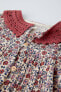 Фото #4 товара Платье из ткани с цветочным принтом с кружевом ZARA