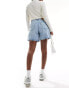 Фото #5 товара Levi's high waist baggy denim shorts in light blue