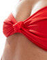 Фото #2 товара South Beach essentials knot front bandeau bikini top in red