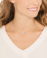 ფოტო #2 პროდუქტის Silver-Tone Dancing Crystal Pendant Necklace, 14-7/8" + 2" extender