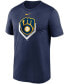 Фото #3 товара Men's Navy Milwaukee Brewers Icon Legend Performance T-shirt