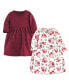 Фото #1 товара Toddler Girls Cotton Long-Sleeve Dresses 2pk, Fall Floral