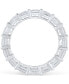 ფოტო #3 პროდუქტის Cubic Zirconia Baguette Eternity Band in Sterling Silver