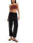 Фото #4 товара Mango linen tie waist trousers in black