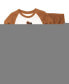 Фото #1 товара Костюм для малышей Wes & Willy девочки Оранжевый-белый комплект Тишотка с регланом и леггинсы с техасскими длинными рогами.
