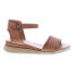 Фото #1 товара Miz Mooz Cloy Womens Brown Leather Hook & Loop Wedges Sandals Shoes