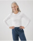 ფოტო #3 პროდუქტის Women's Organic Cotton Cool Stretch Fitted Long Sleeve Tee