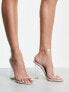 Фото #2 товара Public Desire Wide Fit Alia clear strap heeled sandals