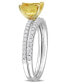 ფოტო #4 პროდუქტის Sapphire and Diamond Bridal Ring Set in 14K White Gold