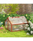 Double Box Garden Wooden Green House Cold Frame Raised Plants Bed Protection