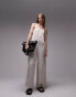 Topshop linen jumpsuit with pockets in oatmeal Oat, 42 - фото #2