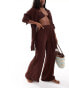 South Beach oversized beach shirt in brown