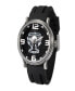 Men's Disney Star Wars Mandalorian, the Vintage Inspired Alloy Black Rubber Strap Watch 44mm