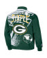 ფოტო #4 პროდუქტის Men's NFL X Staple Hunter Green Green Bay Packers Embroidered Reversable Nylon Jacket