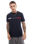 Tommy Hilfiger linear flag t-shirt in navy