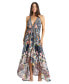 Фото #1 товара Women's Maxi Tropical Print Halterneck Dress