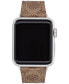 Фото #1 товара Ремешок для часов Coach Коричневый х/б ремешок для Apple Watch 38/40/41 мм
